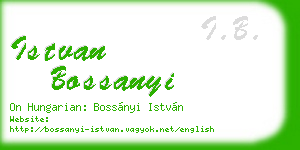 istvan bossanyi business card